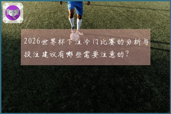 2026世界杯下注冷门比赛的分析与投注建议有哪些需要注意的？